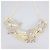 Collana a fiocco Biyan Off-White ricamata con paillettes e cristalli Bianco sporco - vista 2