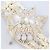 Collana a fiocco Biyan Off-White ricamata con paillettes e cristalli Bianco sporco - vista 3