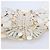 Collana a fiocco Biyan Off-White ricamata con paillettes e cristalli Bianco sporco - vista 4