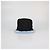 Prada Bucket Hat aus Nylon in Schwarz/Blau und Schafsfell - Ansicht 3