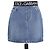 Falda Dolce & Gabbana de denim azul con cinturilla de logo y efecto desgastado