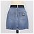 Falda Dolce & Gabbana de denim azul con cinturilla de logo y efecto desgastado - vista 3
