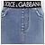 Falda Dolce & Gabbana de denim azul con cinturilla de logo y efecto desgastado - vista 4