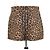 Mini shorts Valentino de lana y seda con estampado de leopardo marrón Castaño Negro