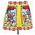 Dolce & Gabbana Mini-Shorts aus Baumwolle mit Caretto-Print Multicolor Mehrfarben