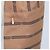 Crop top a maniche lunghe Fendi in seta marrone a righe con logo - vista 4