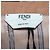 Crop top a maniche lunghe Fendi in seta marrone a righe con logo - vista 6