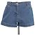 Mini Short de Denim Azul Louis Vuitton