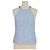 Top in cloqué con perline blu Ganni Blu chiaro