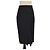 Falda midi de lana a rayas blanca y negra Max Mara Negro