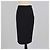 Falda midi de lana a rayas blanca y negra Max Mara Negro - vista 3