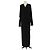 Norma Kamali Black Jersey Long Sleeve Long Dress