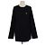Céline Camiseta Celine de manga larga holgada en algodón negro