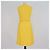 Vestido sin mangas Diane Von Furstenberg de algodón amarillo con cremallera frontal y cinturón - vista 3