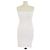Alexander Wang White Clear Crystals Geripptes Minikleid Weiß