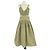 Maje Khaki Polyester Taffeta Maxi Kleid mit Cut-Outs Grün