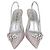 Décolleté Slingback Stuart Weitzman Metallic Pink Crystal Rosa