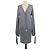 Cardigan largo Mulberry en mezcla de seda gris