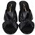 Mules slide Bianca in pelle nera con nodo Saint Laurent Nero