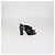 Mules slide Bianca in pelle nera con nodo Saint Laurent Nero - vista 3