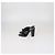 Mules slide Bianca in pelle nera con nodo Saint Laurent Nero - vista 4