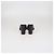 Mules slide Bianca in pelle nera con nodo Saint Laurent Nero - vista 5