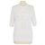 Top de manga corta de punto en mezcla de algodón Off White de Loewe con cuello redondo Blanco roto