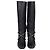 Botas Rockstud de cuero negro con hebilla de Valentino