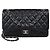Borsa Chanel Jumbo Classic Double Flap in pelle caviar matelassé nera Nero