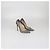Christian Louboutin Grey Python Embossed Leather So Kate Pointed Toe Pumps Black White - view 2