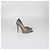 Christian Louboutin Grey Python Embossed Leather So Kate Pointed Toe Pumps Black White - view 3