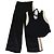 Conjunto de top com decote drapeado e recortes e calças em mistura de viscose preto Lanvin