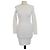 Fendi Off White FF Strick-Bodycon-Midikleid mit langen Ärmeln Aus weiß