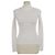 Givenchy Off White Strickpullover aus Viskose mit 4G-Jacquard und Rollkragen Aus weiß
