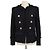 Giacca a maniche lunghe in tweed metallizzato nero Balmain
