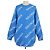 Balenciaga blauer Wollpullover mit Allover-Logo