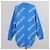 Balenciaga blauer Wollpullover mit Allover-Logo - Ansicht 3