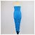 Autre Marque Alex Perry Blaues gerafftes trägerloses Midikleid - Ansicht 3