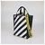 Off White Off-White Leder-Tote mit diagonalen Streifen Schwarz/Weiß - Ansicht 3