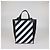 Off White Off-White Leder-Tote mit diagonalen Streifen Schwarz/Weiß - Ansicht 4