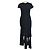 Stella Mc Cartney Robe midi en maille côtelée en mélange de viscose et Lurex bleu nuit Stella McCartney