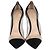 Décolleté a punta Plexi in PVC nero/trasparente e camoscio Gianvito Rossi