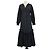 Autre Marque Abito Maxi Hilde con Maniche a Puff e Volant Brogger Black Nero