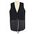 Autre Marque Chaleco de botones Brusnika Black Blend Viscose and Denim Negro