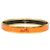 Hermès Bracelet jonc étroit Caleche en émail orange plaqué or Hermes
