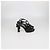 Sandali platform Parthenon Grecian in pelle verniciata nera Chanel Nero - vista 3