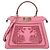 Bolsa Medium Peekaboo IseeU Fendi em couro rosa com corte a laser e bordados de renda