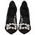 Décolleté Roger Vivier con cinturino a fiore in mesh nero e decorazioni