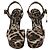 Sandali wedge in tessuto leopardato marrone/beige Dolce & Gabbana