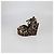 Sandali wedge in tessuto leopardato marrone/beige Dolce & Gabbana - vista 4